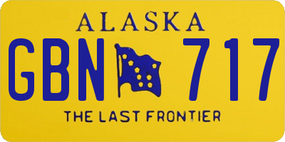 AK license plate GBN717