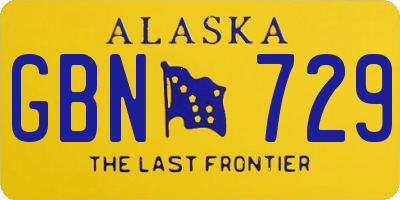 AK license plate GBN729