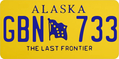 AK license plate GBN733