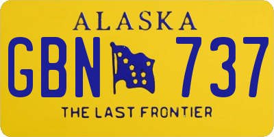 AK license plate GBN737