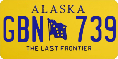 AK license plate GBN739