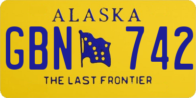 AK license plate GBN742