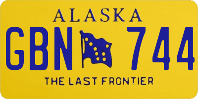 AK license plate GBN744