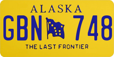 AK license plate GBN748