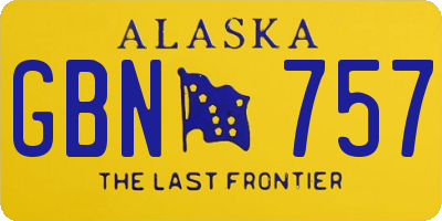 AK license plate GBN757