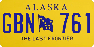 AK license plate GBN761