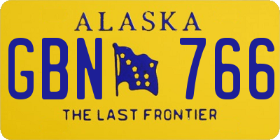 AK license plate GBN766