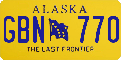 AK license plate GBN770