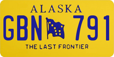 AK license plate GBN791