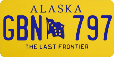 AK license plate GBN797