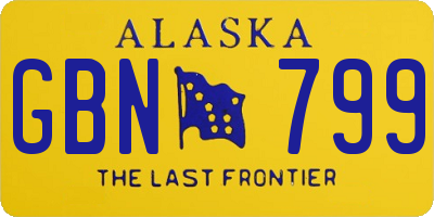 AK license plate GBN799