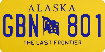 AK license plate GBN801