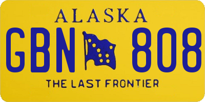 AK license plate GBN808