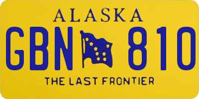 AK license plate GBN810