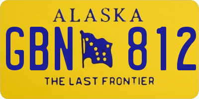 AK license plate GBN812