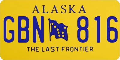 AK license plate GBN816
