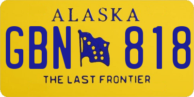 AK license plate GBN818