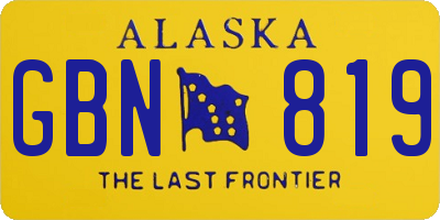 AK license plate GBN819