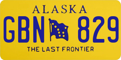 AK license plate GBN829