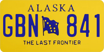 AK license plate GBN841