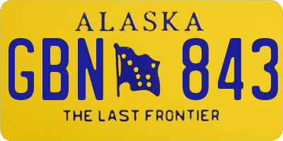 AK license plate GBN843