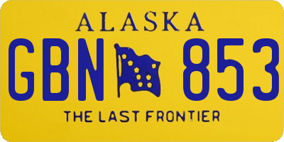 AK license plate GBN853