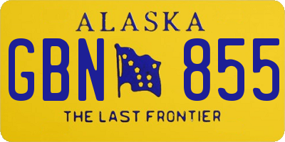 AK license plate GBN855