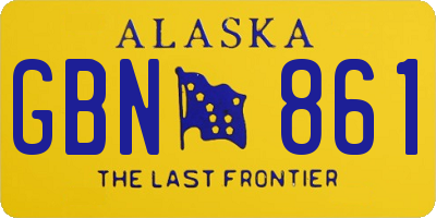 AK license plate GBN861