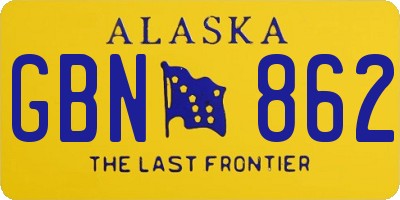 AK license plate GBN862