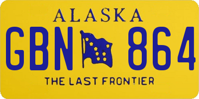 AK license plate GBN864