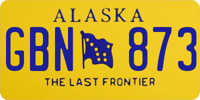 AK license plate GBN873