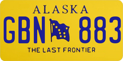 AK license plate GBN883