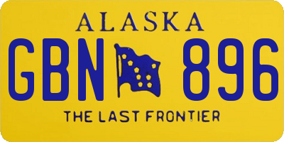AK license plate GBN896