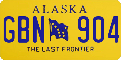 AK license plate GBN904