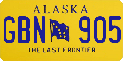 AK license plate GBN905