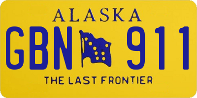 AK license plate GBN911