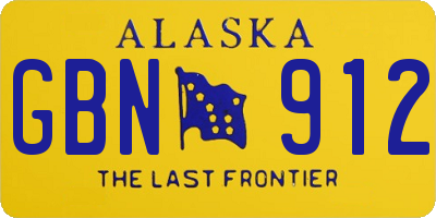 AK license plate GBN912