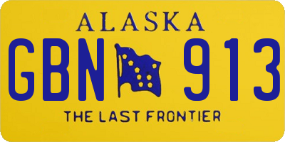 AK license plate GBN913