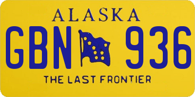 AK license plate GBN936