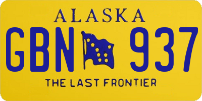AK license plate GBN937