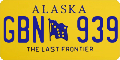 AK license plate GBN939