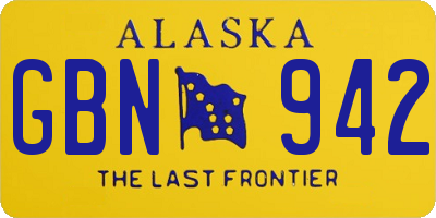 AK license plate GBN942
