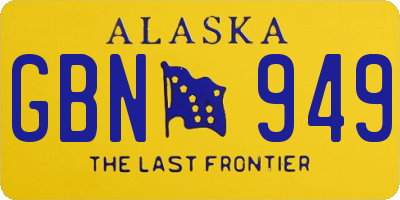 AK license plate GBN949