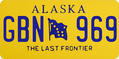 AK license plate GBN969