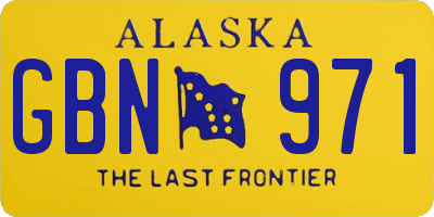 AK license plate GBN971