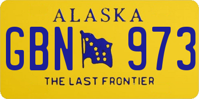 AK license plate GBN973