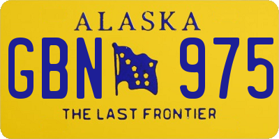 AK license plate GBN975
