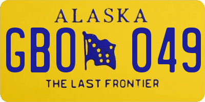 AK license plate GBO049