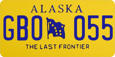 AK license plate GBO055
