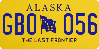 AK license plate GBO056